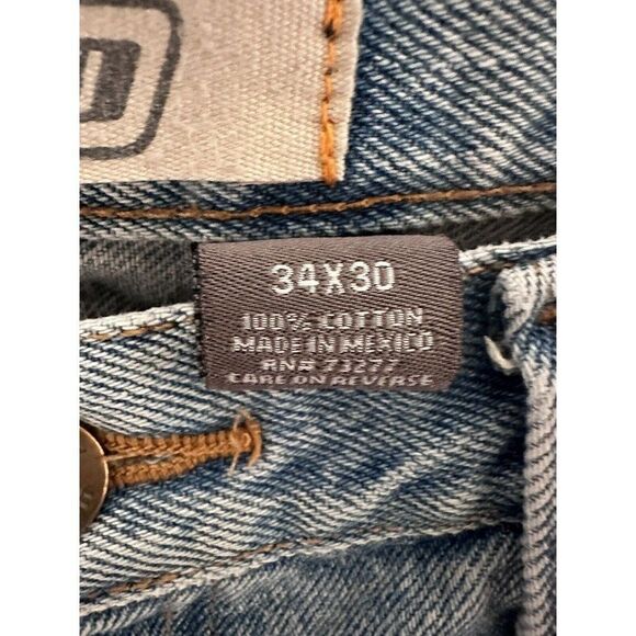 Y2K Denim Skater Streetwear Loose Fit Straight Leg Jeans Men's 34x30 Baggy - Picture 3 of 8